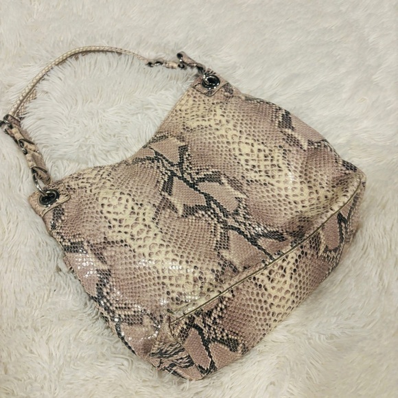 Cole Haan Snake Skin Bailey Roccia Shoulder Bag Purse - Picture 5 of 14